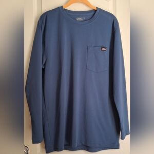 Dickies Men's Blue Long Sleeve Shirt Sz M OUTDOOR WORK ROOFING TRAVEL HIKING